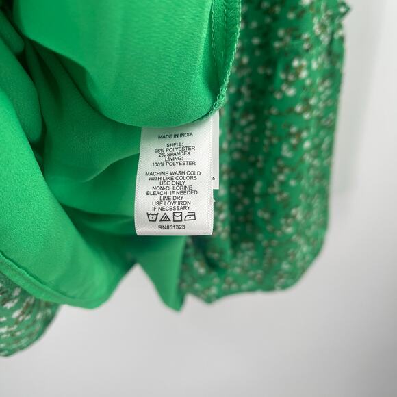 CECE Dress Size Extra Small Green Halter Swing Floral Tie Back Harmony Blossoms - Picture 9 of 10